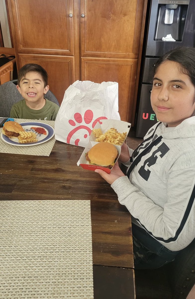 Thank you to the Ramirez family for supporting our PTO Chick Fil-A fundraiser! #FalconsUnitedInExcellence