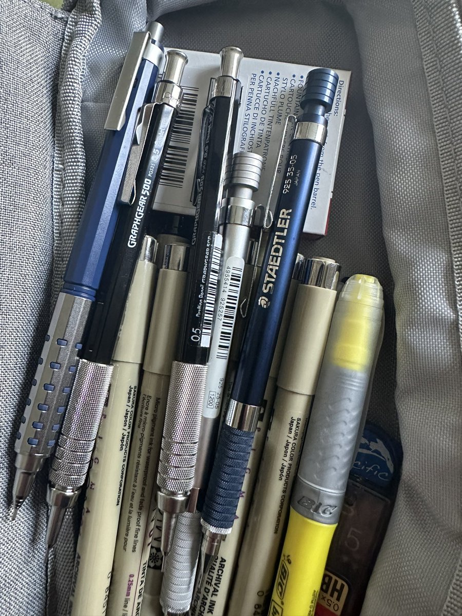 One can never have too many fountain pens and mechanical pencils.