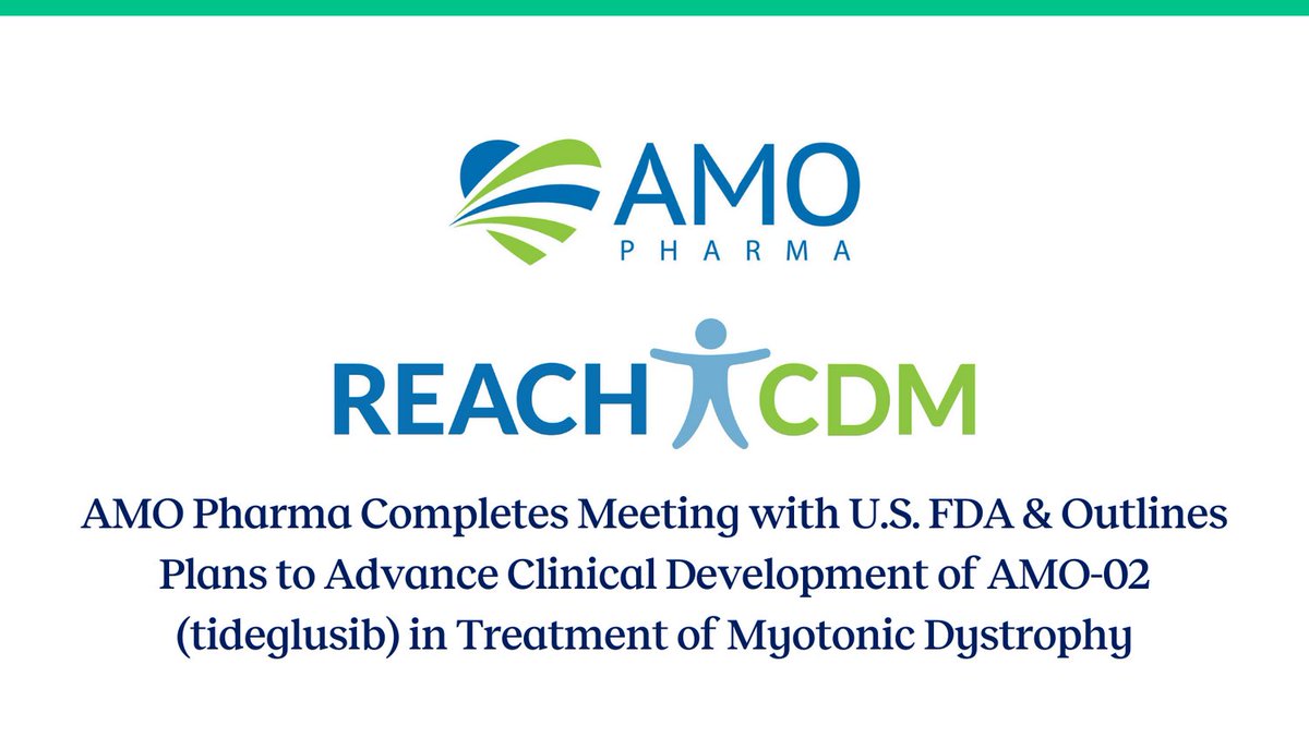 #AMOPharma Completes Meeting with @US_FDA  and Outlines Plans to Advance Clinical Development of AMO-02 (#tideglusib) in Treatment of #MyotonicDystrophy and will conduct a Phase 3 clinical trial in adults living with DM1. Read their full press release at prn.to/3WkVmk0