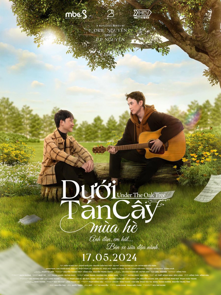 VIETNAM | Music-themed BL ‘#UnderTheOakTree’, starring Tran Vu Duc Duy and Vuong Huy, premieres May 15! The drama tells about the journey to music and the love of An Khanh and Hai Dang, a couple with opposite signs but find attracted to each other through music.