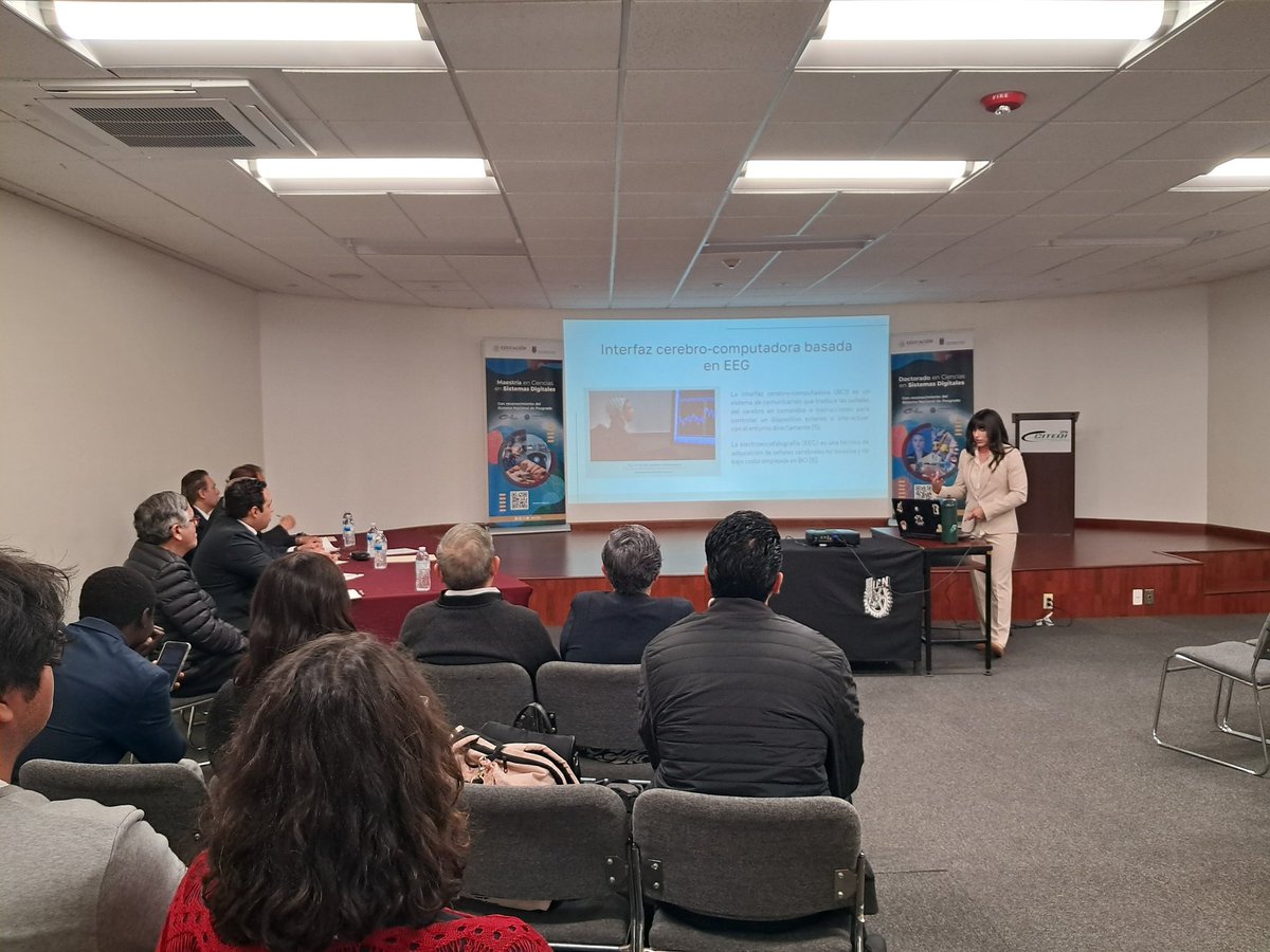 Citediipn's tweet image. Felicitamos a Cynthia Olvera Pimentel por su obtención del grado de 🎓Doctora en Ciencias en Sistemas Digitales de @CITEDI con el tema: &quot;Clasificación de señales EEG mediante cómputo inteligente cuántico&quot;.

¡Muchas felicidades Dra. Olvera! 🤗💻📚📊

#IPN #Citedi #Posgrado