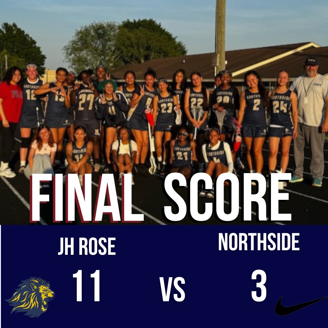 Our women’s lacrosse season comes to an end with a first round defeat at J.H. Rose. Thanks for a great season ladies and coaches🦁 @JDNsports