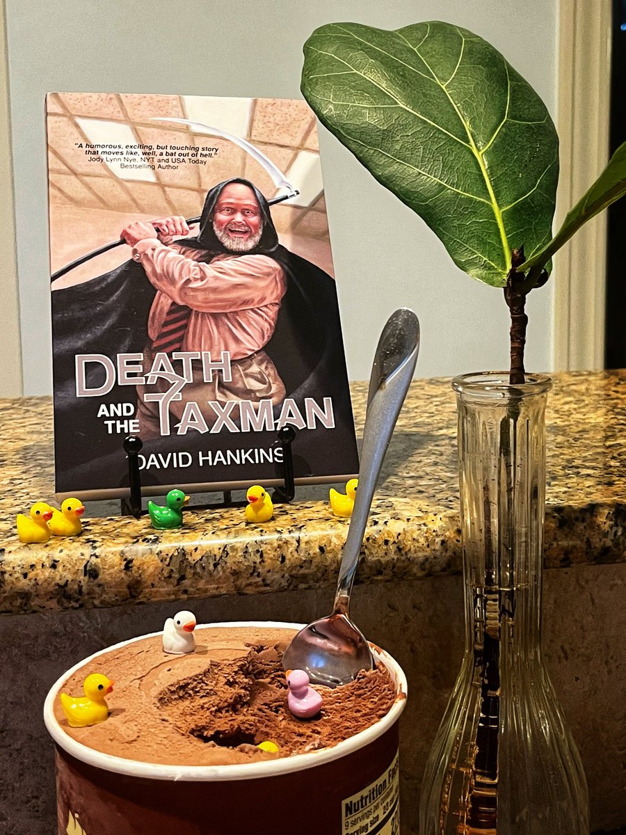 After a tough day at the day job, the duckies recommended an age old remedy. Who am I to say no to duckies? 🍦
Travelogue of The Lost Bard’s Duckies.
books2read.com/deathandthetax…

#deathandthetaxman #lostbardsduckies #readingcommunity #chocolate #writingcommunity #booklovers #readmore