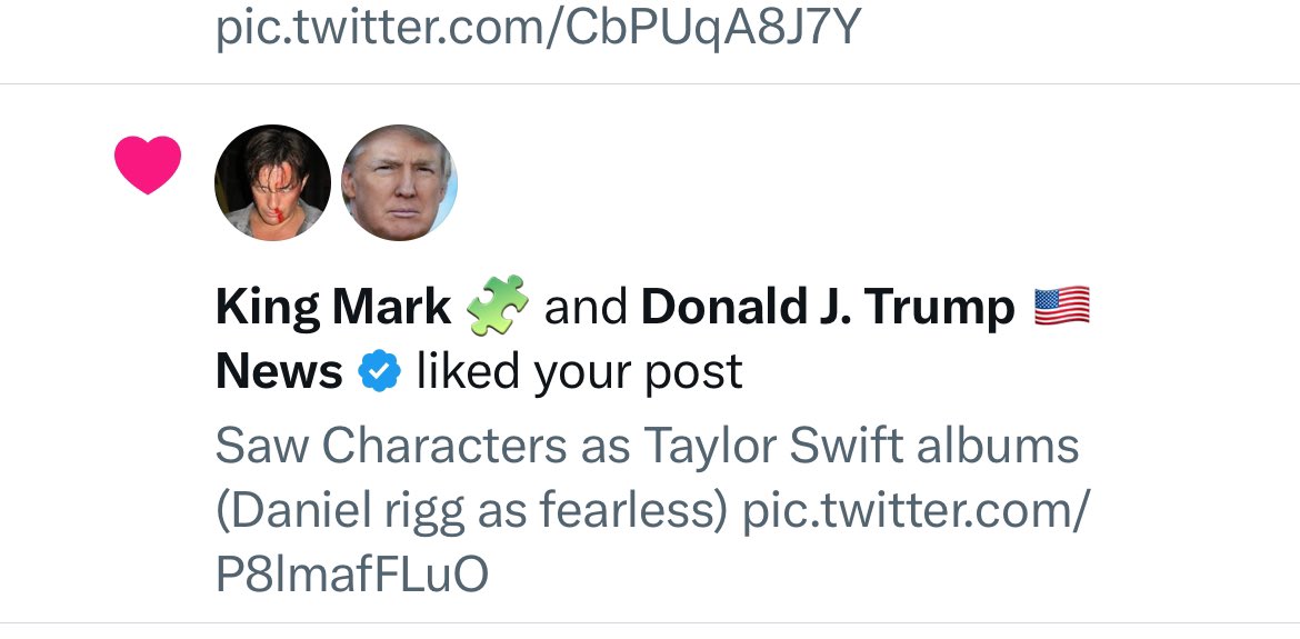 Guys… Donald trump news liked my post