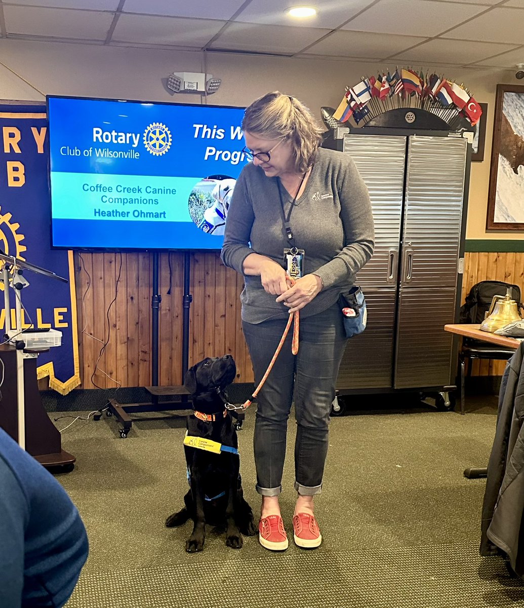 It was great to hear from Canine Companions about their partnership with Coffee Creek Correctional Facility today!