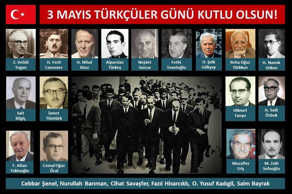 #HüseyinNihalAtsız derki; Bundansonra3Mayıs TürkçüleringünüdürOnabirbayram diyemeyeceğiz Çünküyıllarcasürenbüyük ıstırabımız ogün başlamıştır.Türkçülerin günüolan #3Mayıs1944 bir gün Türkler’in günüoluncaonlar tarihin büyük mahkemesinde lâyık oldukları akıbete uğrayacaklardır.