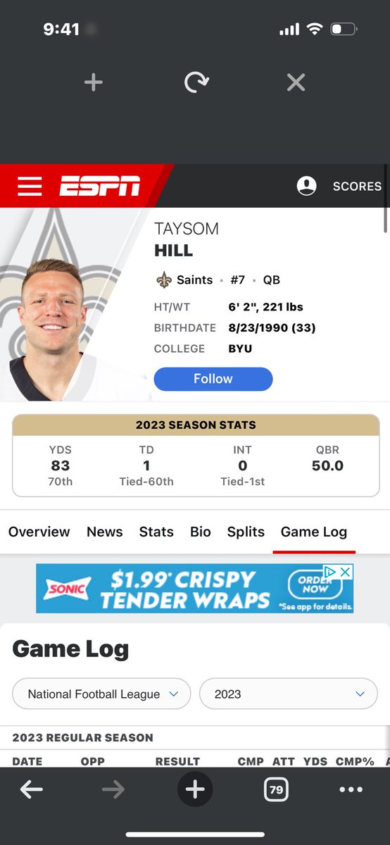 @BigNateTwelve @BYUfootball LOL…they’re already counting Nix so that argument is invalid 🤣

Maybe tell ESPN and the NFL that Taysom isn’t a QB 🤣