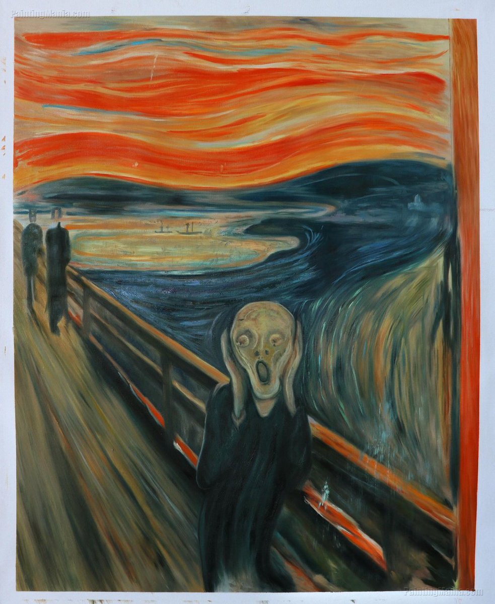 📸'El grito' de Edvard Munch

▶️Segun Munch la obra fue inspirada por una experiencia personal de angustia extrema. La figura central parece estar en un estado de terror psicológico, desde una crisis personal hasta una representación de la ansiedad universal.

#ViernesDeArte