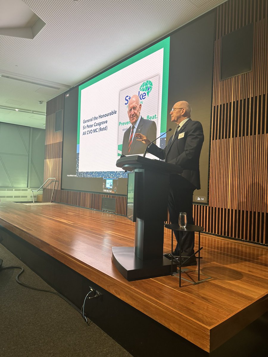 Great to have General the Honourable Sir Peter Cosgrove AK CVO MC (Retd) at the 2024 Stroke Awards to share his own personal experience with stroke.