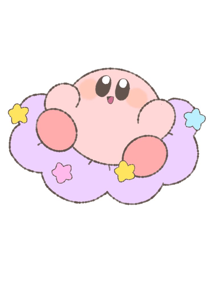kirby solo blush smile open mouth simple background white background full body  illustration images
