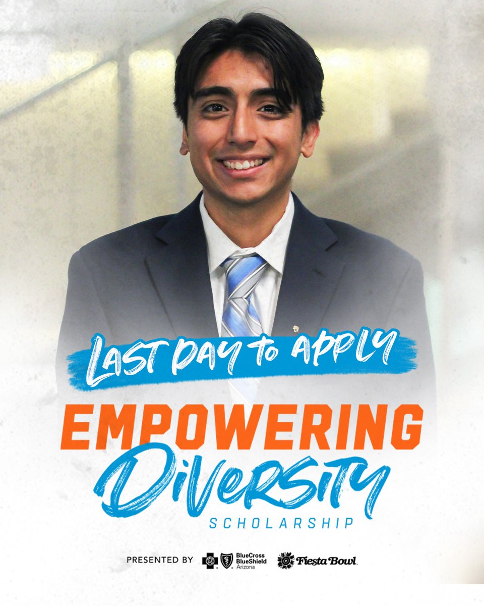 ⏱️ 𝟐𝟒 𝐇𝐎𝐔𝐑𝐒 𝐋𝐄𝐅𝐓: The clock is ticking...applications for the Empowering Diversity Scholarship presented by #FiestaBowl and @BCBSAZ close 𝐓𝐎𝐌𝐎𝐑𝐑𝐎𝐖, May 3, at 6 p.m. Don't miss out on this fantastic opportunity! 👉 bit.ly/3TRdWNO #MoreThanJustAGame