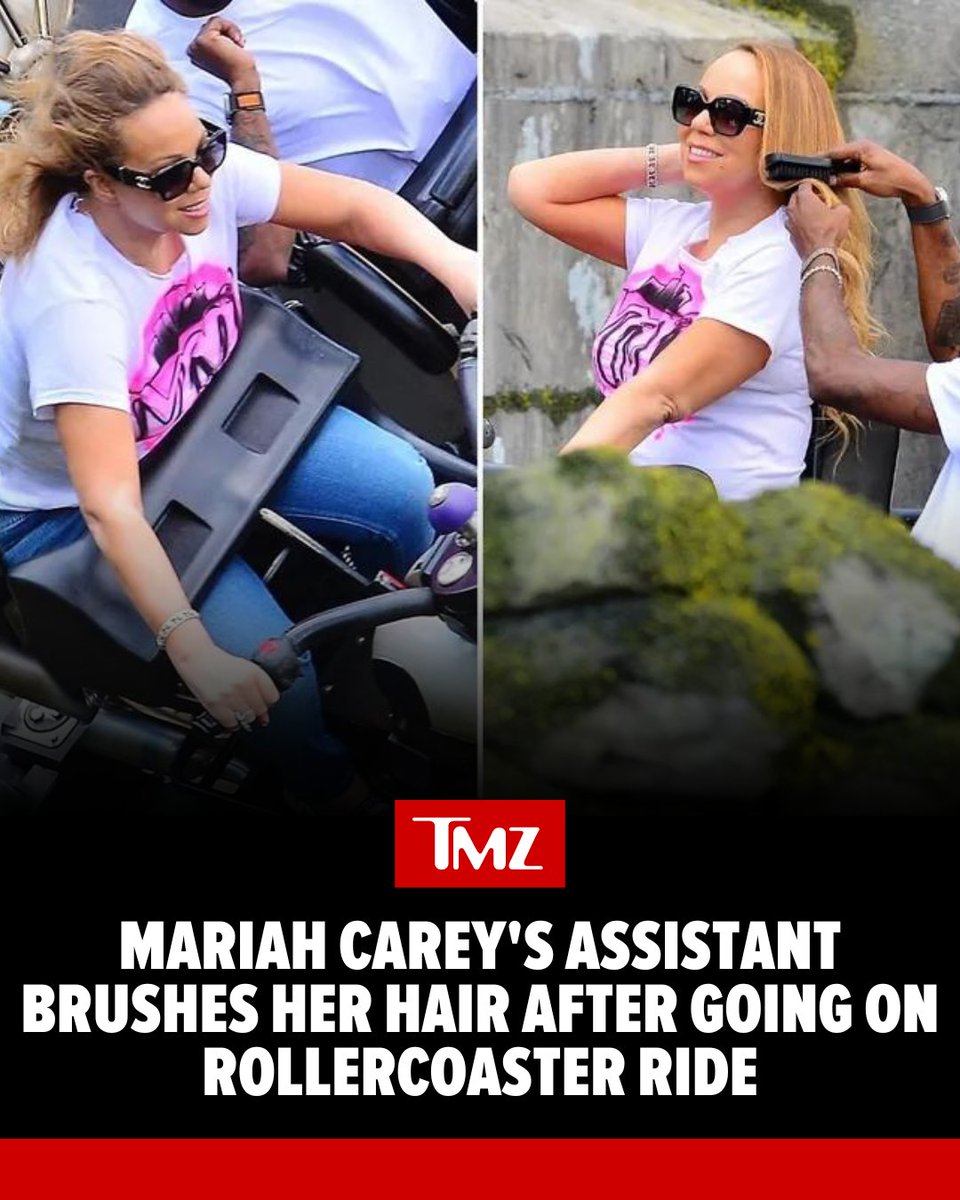 #MariahCarey ALWAYS has someone around to make sure she's looking beautiful.

The proof is in these pictures 👉 tmz.me/3E677hw