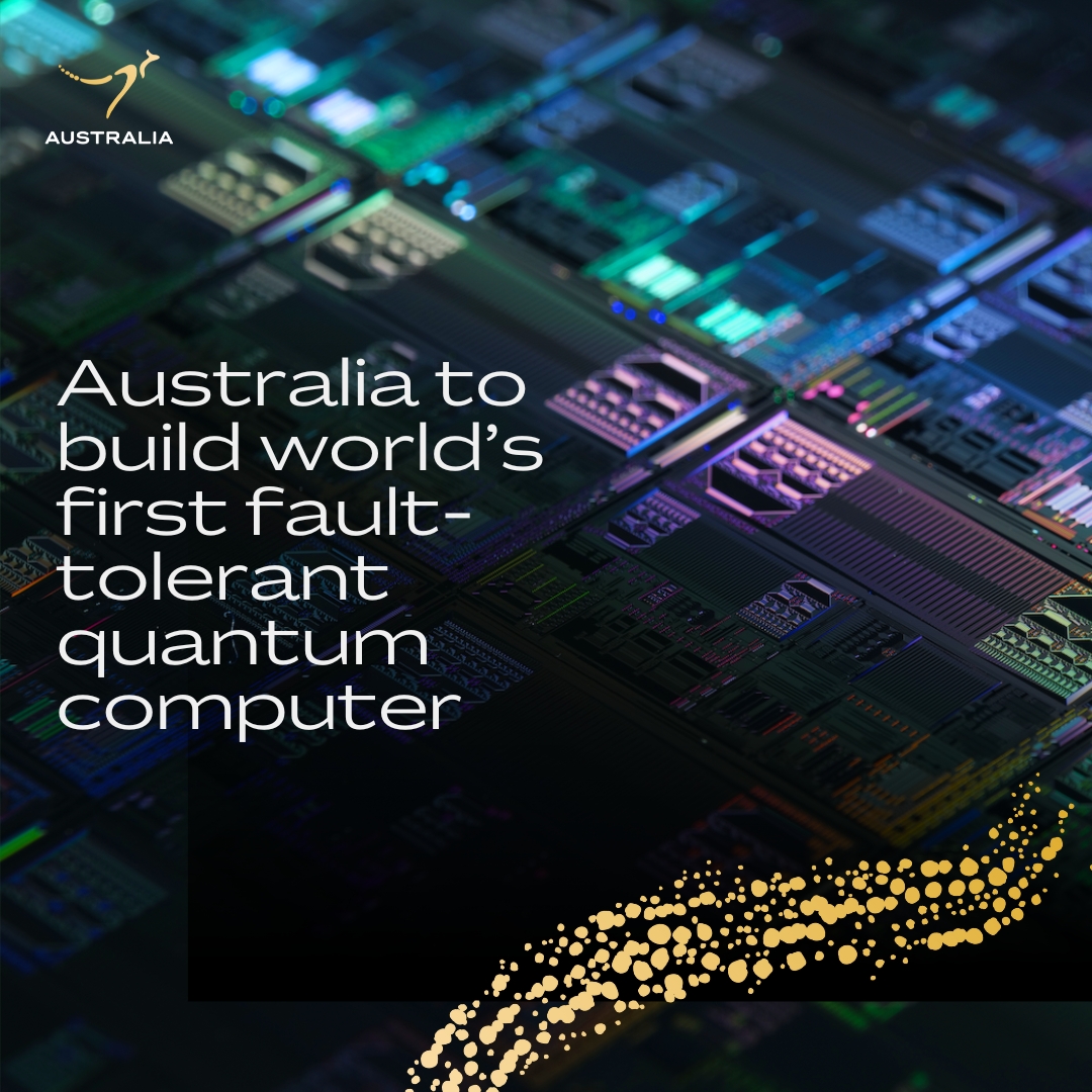 Austrade's tweet image. Australia is set to develop world’s first utility-scale, fault-tolerant quantum computer with a A$940 million investment into @PsiQuantum. The global quantum leader will make Australia its Asia-Pacific HQ.

Learn more: ow.ly/SZLQ50Ruqt8