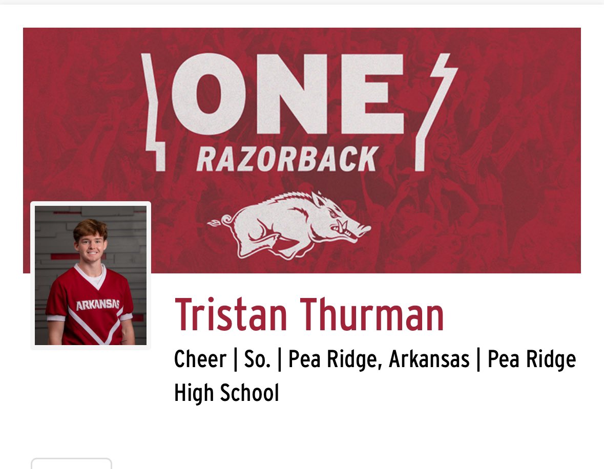 Huge shoutout to my oldest for making the 2024-2025 Razorback Cheer Squad for the 3rd year in a row. The 🐗 is Strong!!