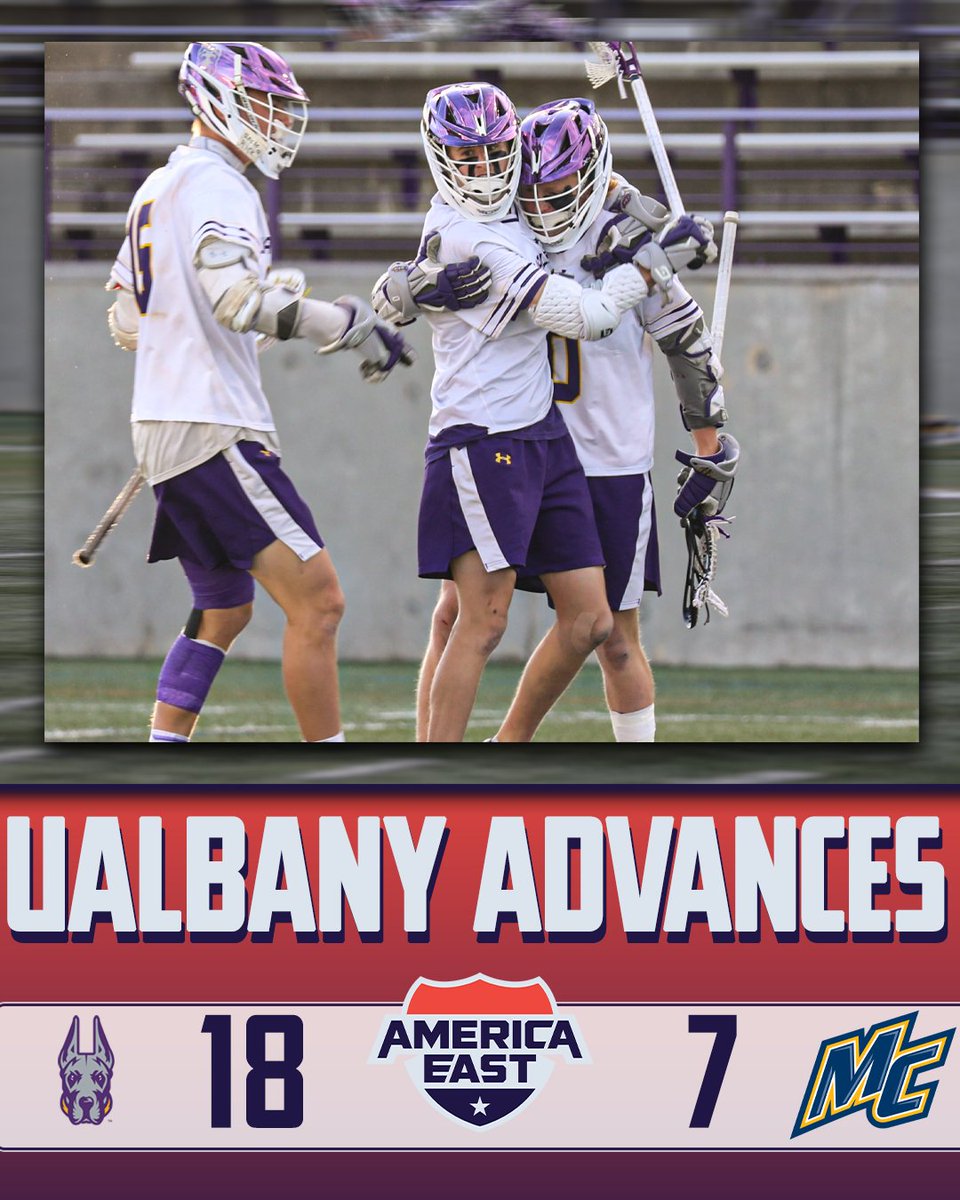 The Great Danes are back! @UAlbanyMLax returns to the #AEMLAX championship for the second straight year!