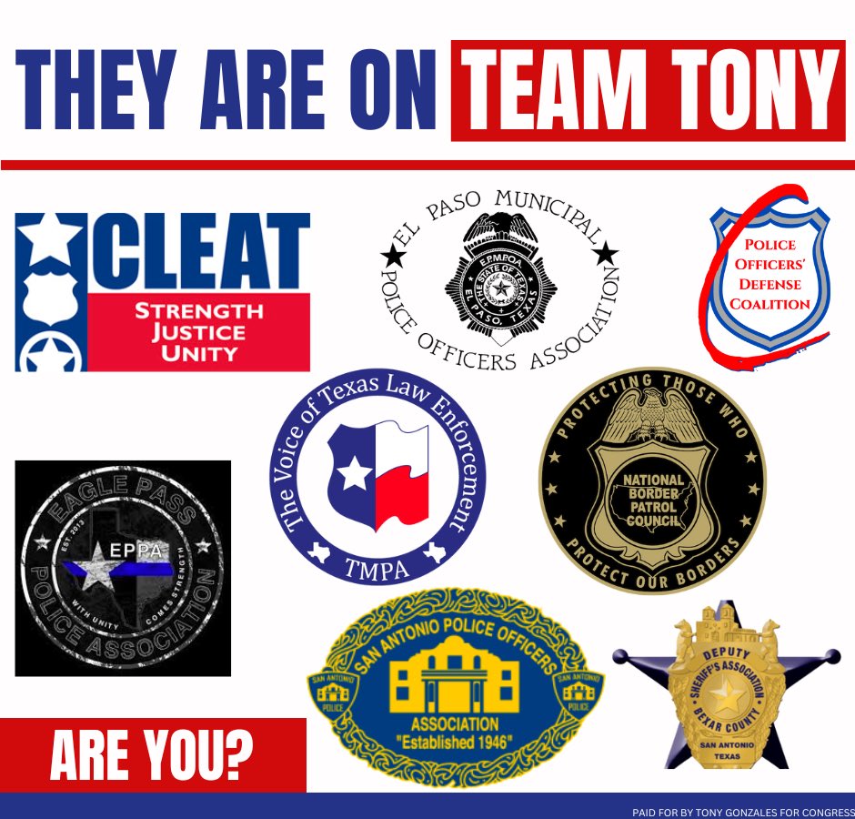 Law enforcement backs Tony Gonzales! #TX23