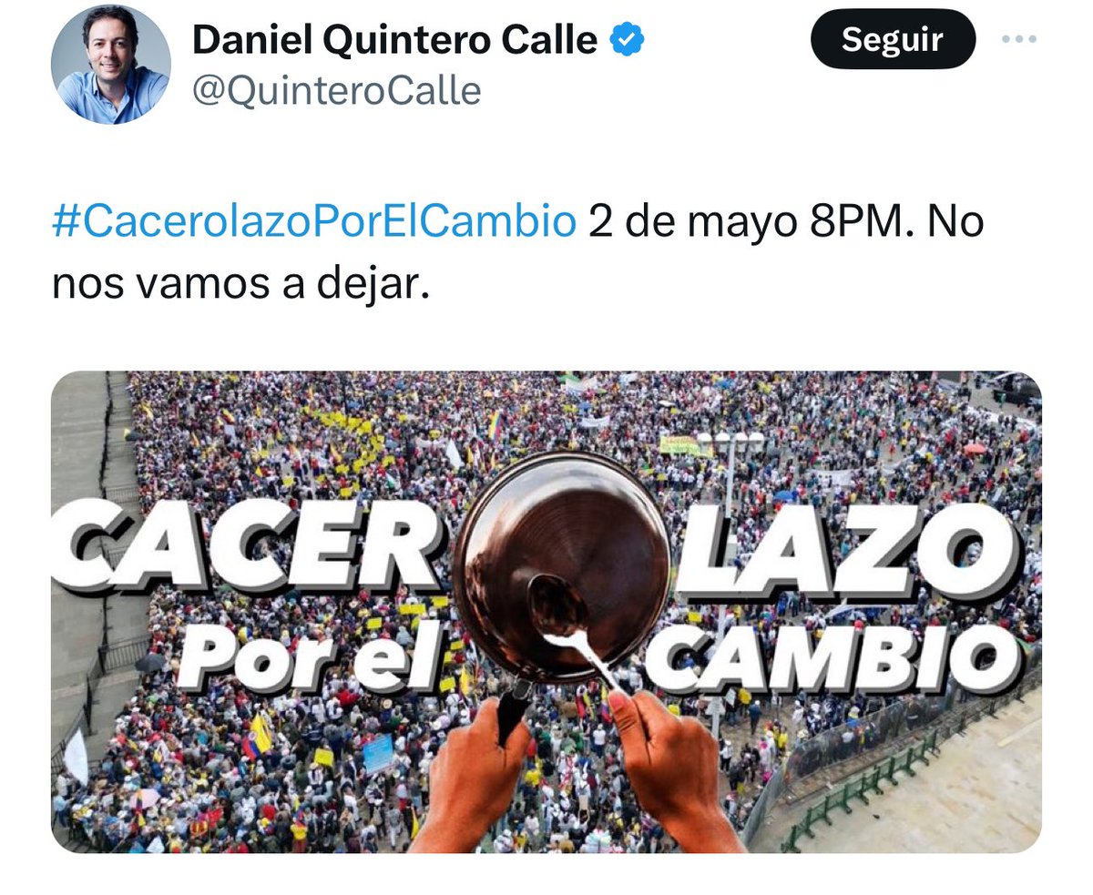 Un fracaso mas de los zurdos. @QuinteroCalle . Silencio sepulcral en todo 🇨🇴. #MiBanderaEs🇨🇴🇨🇴