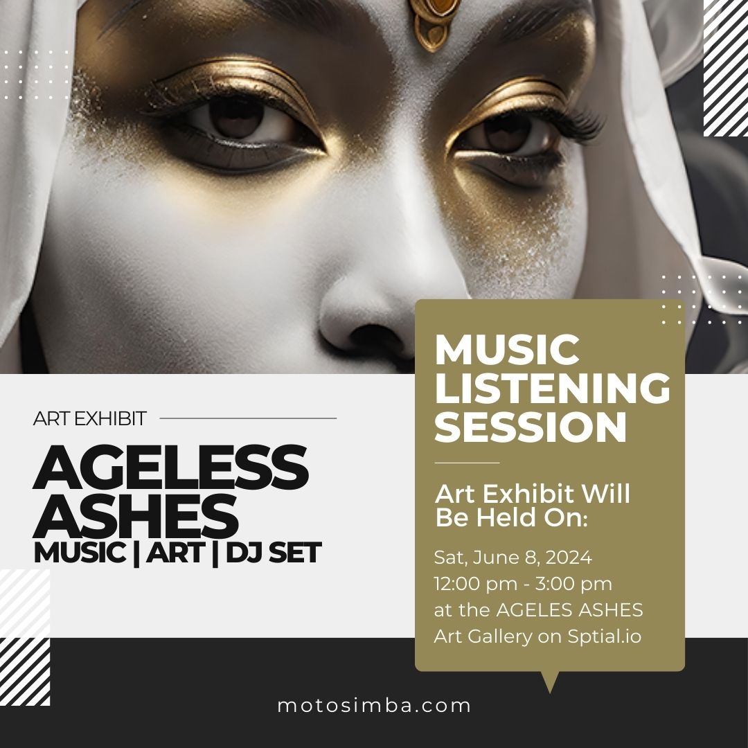 Join me June 8th on @Spatial_io for new Art & Music in 'Ageless Ashes' the EP/Art project #CulturalFusion #Afrofuturism #visualart