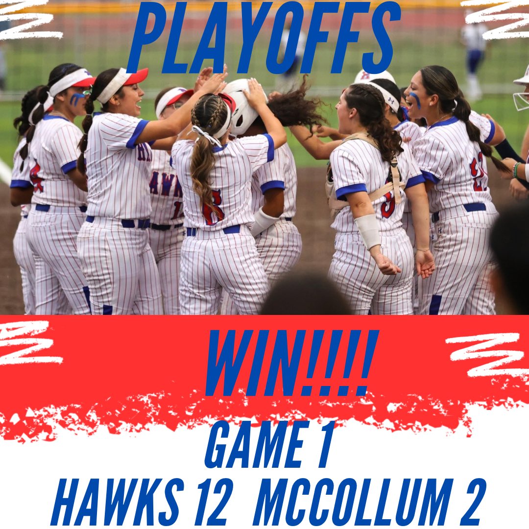 Hawks Win game 1!! <a href="/HaysSoftball/">HHS Softball</a> <a href="/Hays_Hawks/">Hays High School</a> <a href="/HaysCISD/">Hays CISD</a>