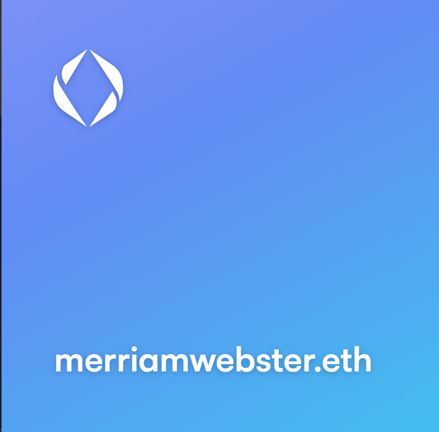 Merriam.eth & MerriamWebster.eth ,Old Surnames and dictionary name Opening to bids on @ensvision 
#ENS #Web3 #ensdomains