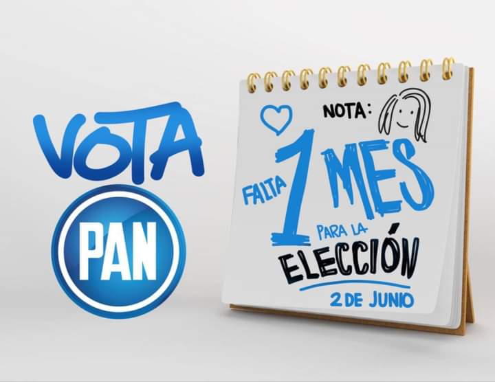 Recuerda este 2 de junio salir a votar, el rumbo de México está en tus manos.  🗳😉🇲🇽

#MxSinMiedo #ClaroQuePodemos #VotaPAN 💙