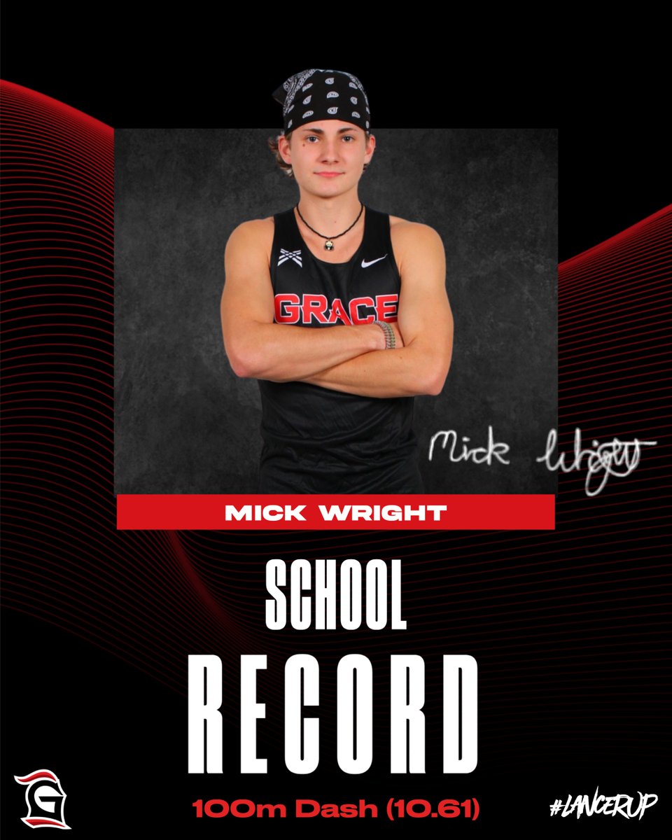 FRESHMAN Mick Wright sets a new school record in the 100m dash with a blistering time of 10.61! 🔥🔥🔥

#LancerUp #BreakRecords #MakeHIMKnown