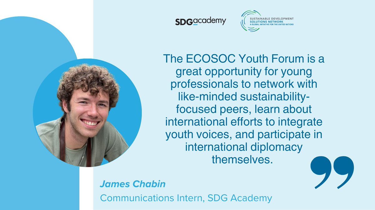 🚨 New blog alert! SDG Academy Communication's Intern, James Chabin, joined hundreds of youth at the 2024 UN ECOSOC Youth Forum at the UN Headquarters in NYC. ➡️ Read all about James' experience: buff.ly/4a8PRrH #ECOSOC #GlobalGoals #sdgs #Youth2030 #YouthLead
