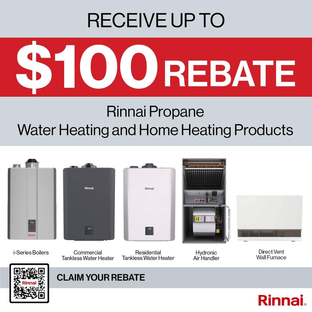 Save $$$ on your next water heater purchase with this awesome rebate from Rinnai.🏡

#Rinnai #HenryPlumbingCompany
#Rebates #SaveMoney