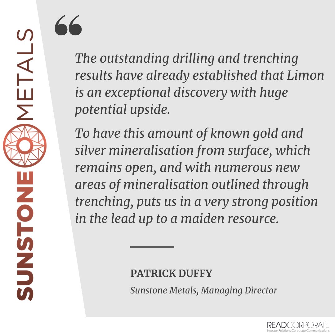 .@SunstoneMetals announces $6.3m Capital Raising - $2.0m institutional #placement completed, up to $4.3m entitlement offer to shareholders to continue growing gold-copper-silver discoveries.

ow.ly/x67z50Rvj5x

$STM #capitalraising #copper #gold #silver #ASX #investors