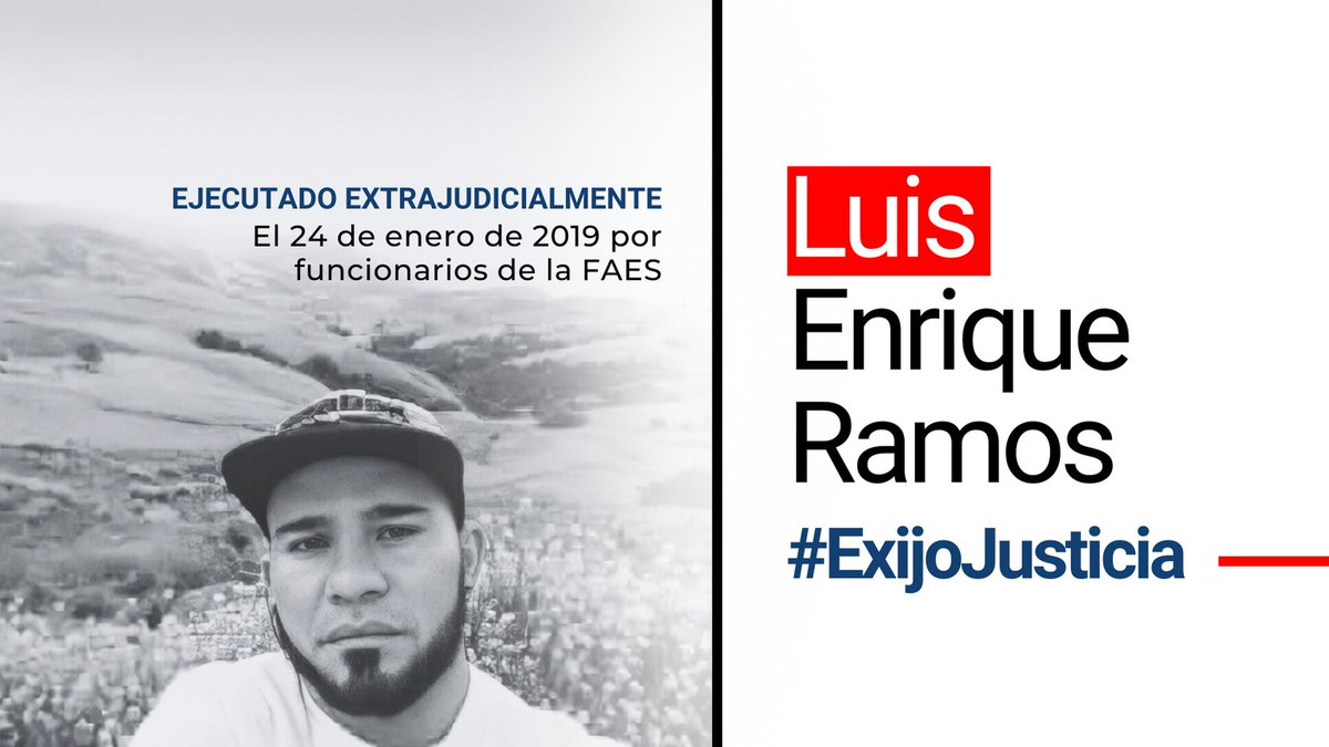 El nombre de Luis Enrique, miembro comunitario y deportista aficionado, no puede ser olvidado. Ejecutado injustamente por la FAES en Carora, Lara, el 24 de enero de 2019. Su familia espera justicia. #ExijoJusticia