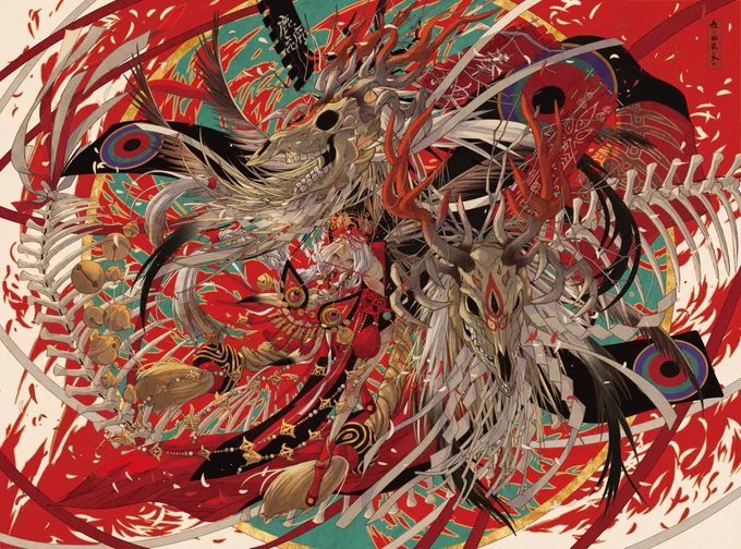 #ゴールデンウィークSNS展覧会2024幻想和風オリジナルイラスト中心 
