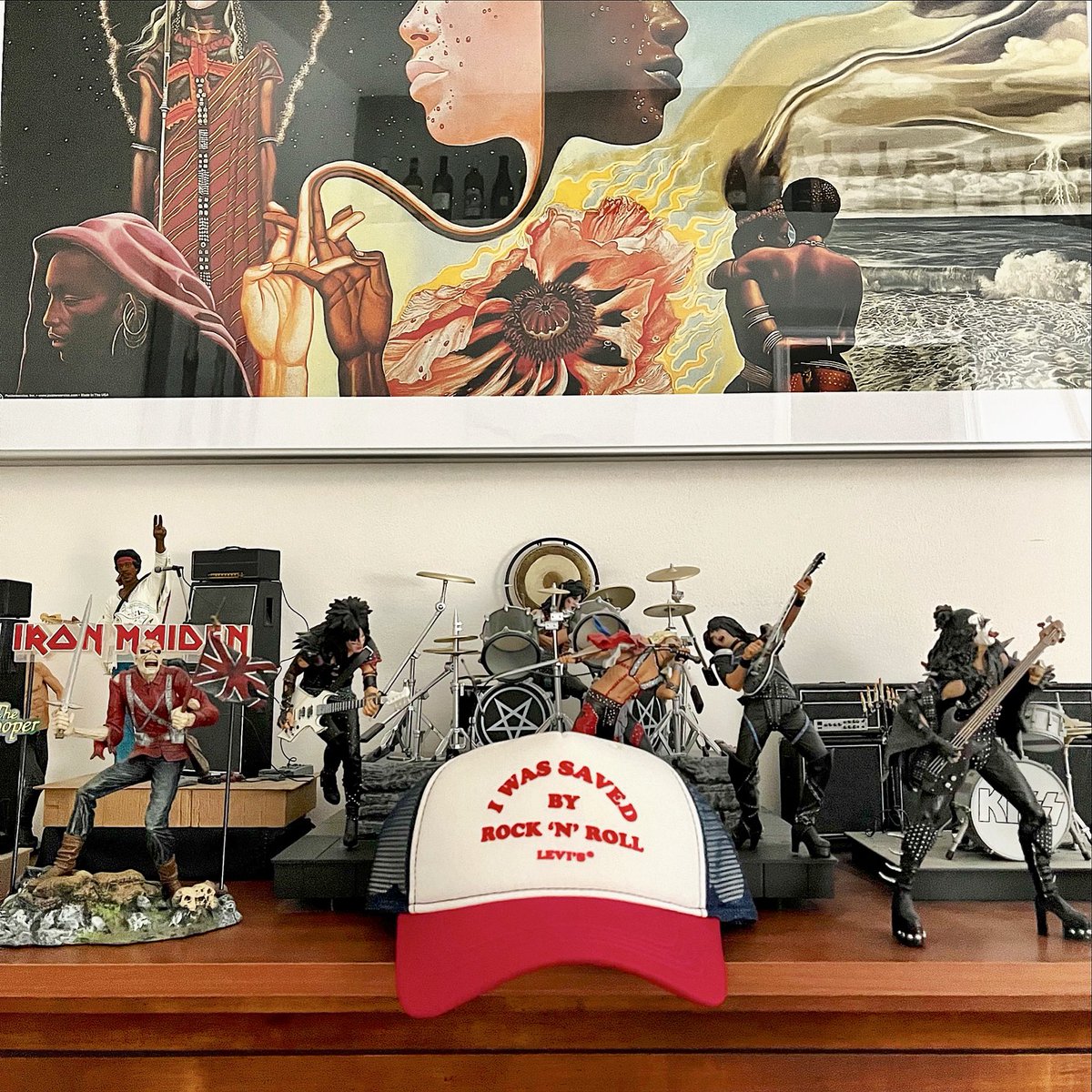 A1. I Was Saved By Rock ‘N’ Roll ….. Not to mention, nature, wine, other music genres, and more! 🌸🍷🎸🎺🦋🪺 *Clink* RE: Favorite Ball Cap #PinkSociety #ballcap