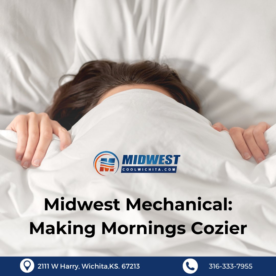 Start your mornings right with Midwest Mechanical, where every day begins with cozy comfort. To know our services, visit: bit.ly/47hJvoN #MidwestMechanical #CozyMornings #HVACExperts