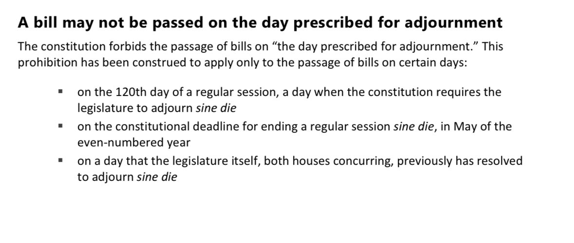 MN Capitol Friends!

Tomorrow is the 111th legislative day out of 120. As a reminder, the #mnleg can’t pass bills the last day of session, so after tomorrow there are 7 legislative days left to pass a bill!

Thanks for the easy-to-follow report and scary reminder @MN_HRD!