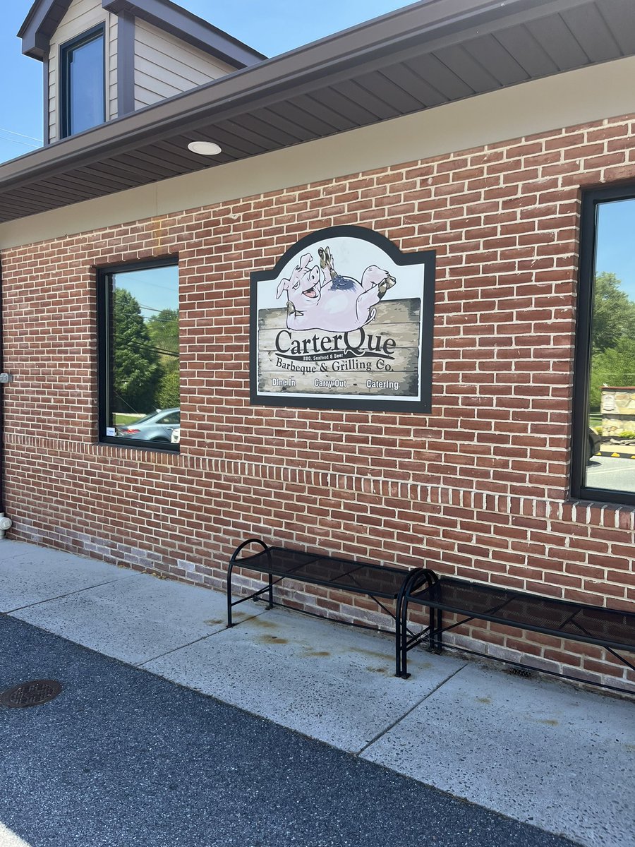 Had a meeting in Mt. Airy today and hit CarterQue BBQ for lunch - had a fantastic burger with pulled pork on it. I’ve enjoyed spending even more time in Mt. Airy since it became part of #Dist5. #FrederickCountyMD #CarrollCountyMD
