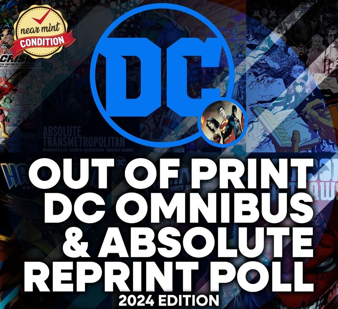 DON’T FORGET, MINTIES!!! The First Annual Out of Print DC Omnibus & Absolute Poll close Tomorrow (5/3/2024) at NOON EST! Make your voices heard at the link below: bit.ly/3UHR5Ws
