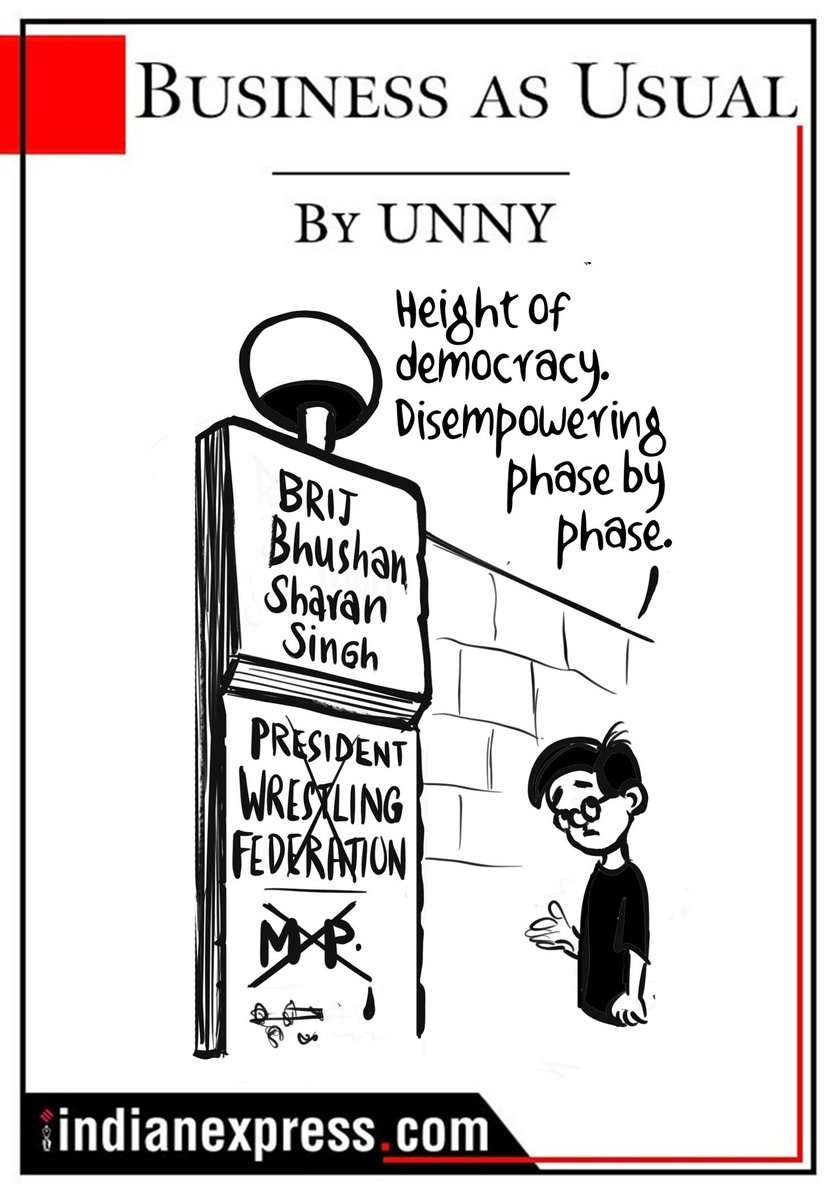 #BusinessAsUsual by @unnycartoonist 

For more cartoons, check out: indianexpress.com/photos/e-p-unn…