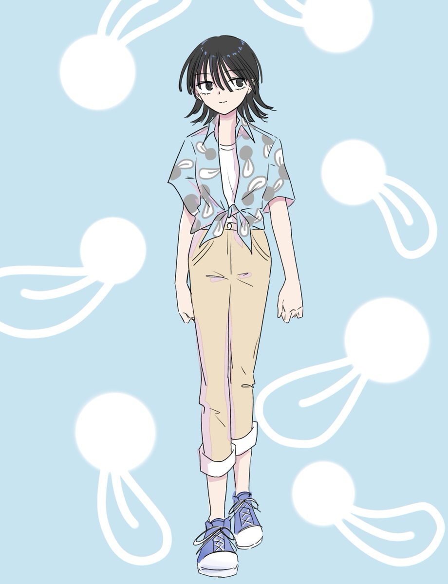 暗号学園のいろはFA 真蟲犇蝌蚪！！(足元と配色は適当)