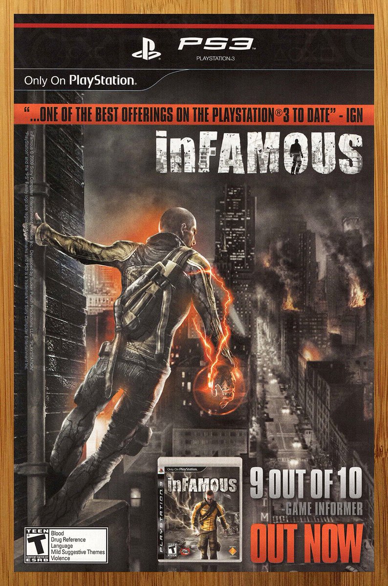 Original InFAMOUS promotional poster (2009).