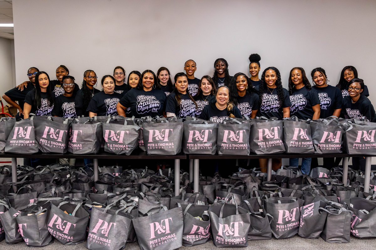 Hotties today is officially Megan Thee Stallion Day and the Pete and Thomas Foundation always encourage Hotties to come together to help give back. This year, Hotties helped @AVDA_TX assemble 500 care packages to be distributed to mothers on Mother’s Day and renovate the Youth…