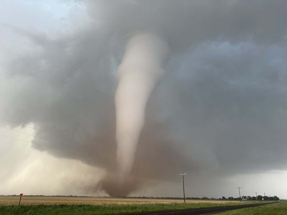 Tornado near Anson, Texas earlier this evening
