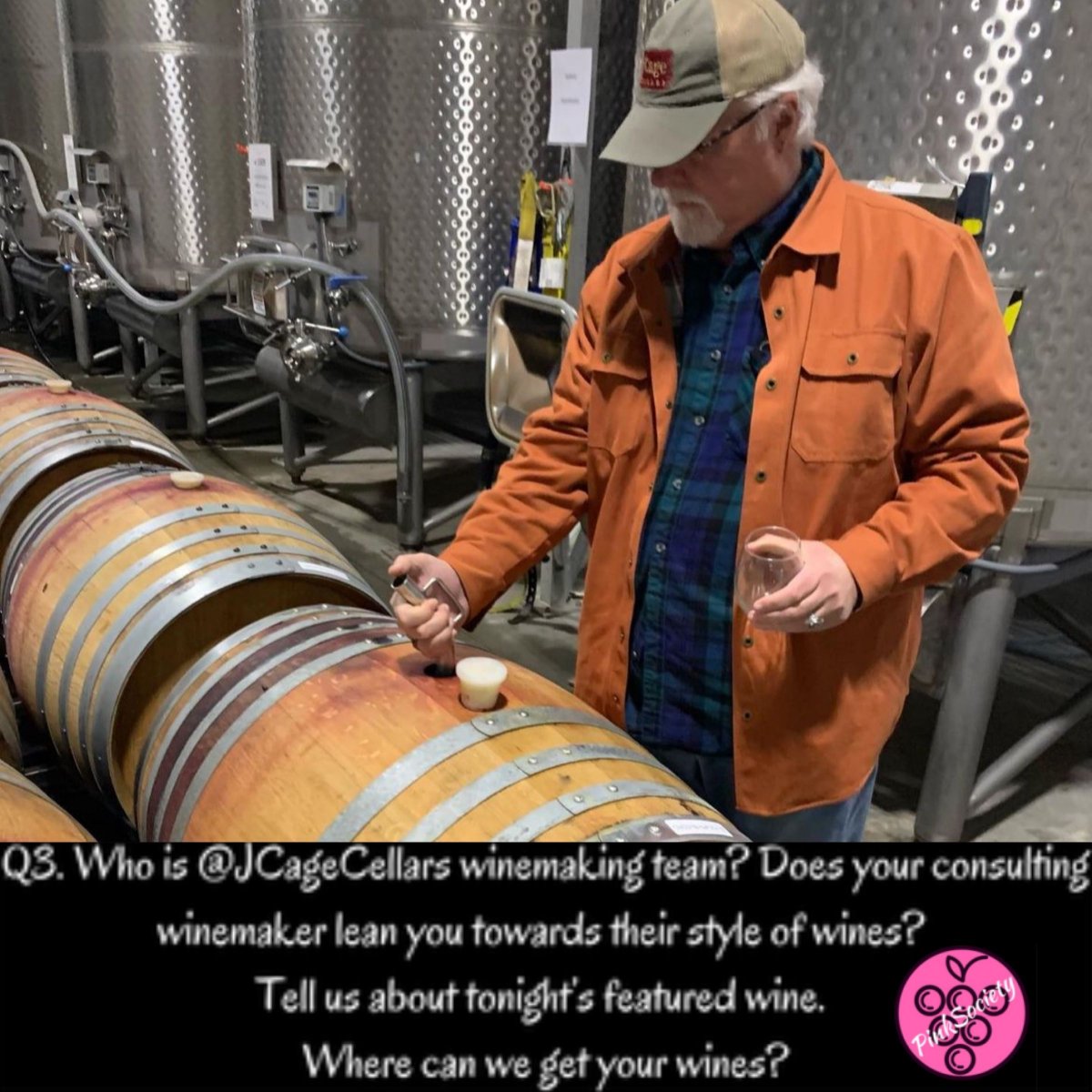 Q3. Who is @CageCellars winemaking team? Does your consulting winemaker lean you towards their style of wines? Tell #PinkSociety about tonight's featured wine. Where can we get your wines? @boozychef @jflorez @_drazzari @Kerryloves2trvl @AskRobY @myvinespot @redwinecats