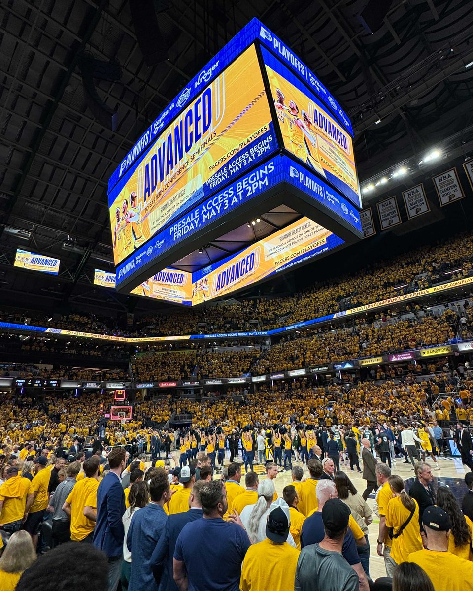 ADVANCED. Guarantee your spot at Gainbridge Fieldhouse with access to the best Eastern Conference Semifinals tix by placing a deposit on a 2024-25 Pacers Season Ticket package. Learn more at Pacers.com/Playoffs