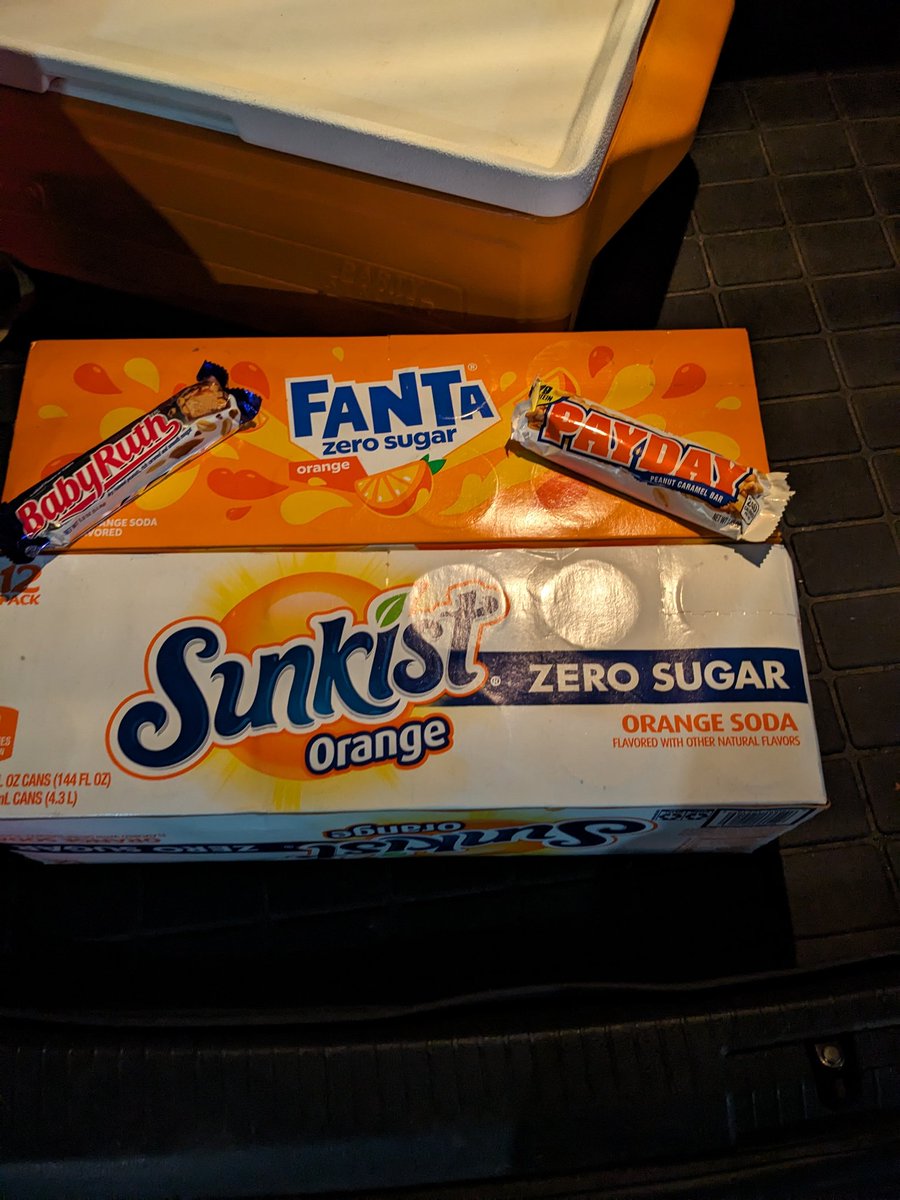 Going to do taste tests between Fanta and Sunkist, both zero sugar, both I can't find in Canada. Also threw in some candy bars that I don't see in Canada.