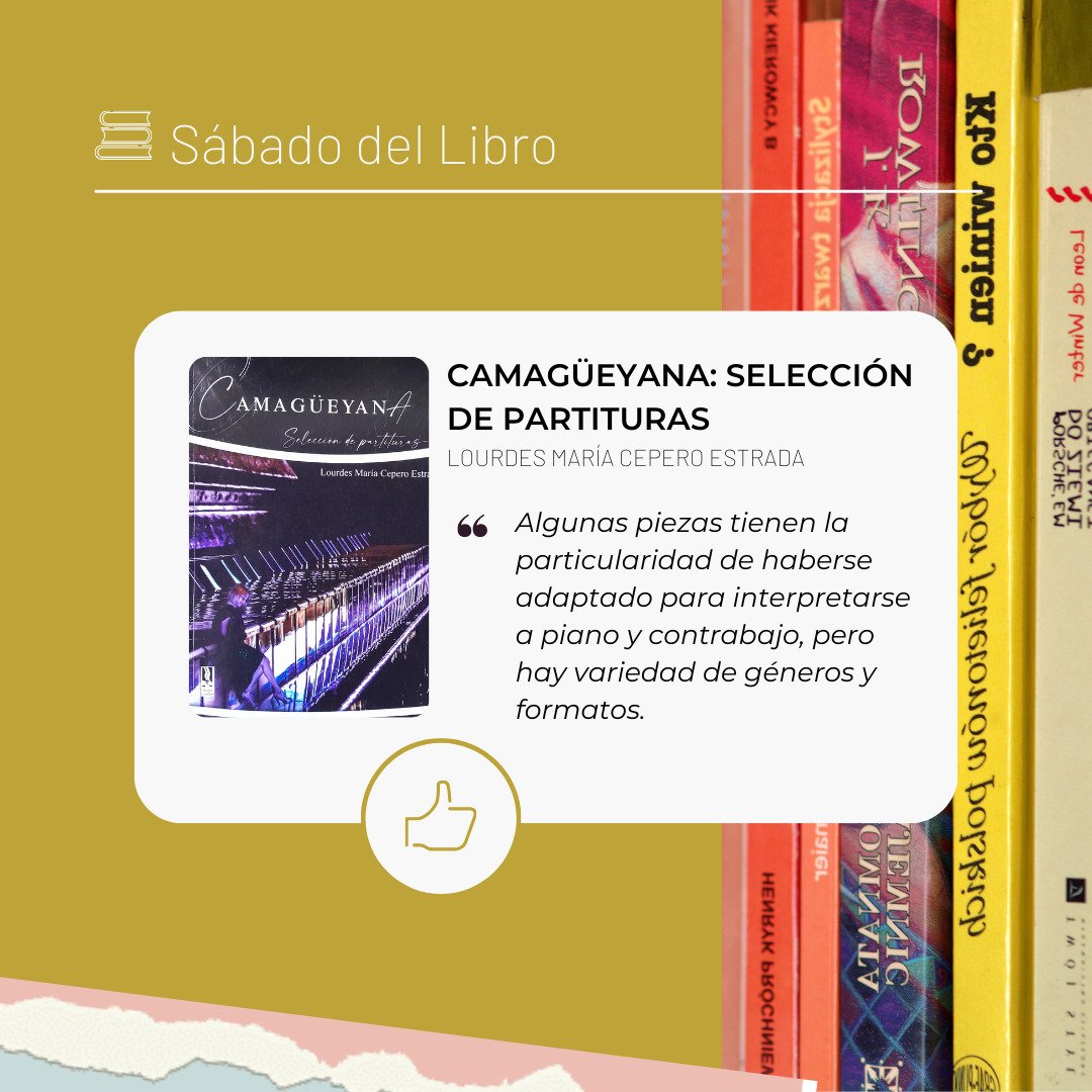 @PrensaLatina_cu @ACN_Cuba @EVilluendasC @BetsyDazVelzqu2 @OmarValinoCedre @PrensaGtmo @BioCubaFarma @MeisiBWeiss @BiblioNacCuba @cubavsbloqueo 📣📌 Los invitamos a la presentación de Camagüeyana: selección de partituras en la calle Maceo, frente al Centro Cultural Librería Antonio Suárez, este sábado 4 de mayo a las 10:00 a.m. Hecho que saluda el natalicio de uno de nuestros más excelsos músicos: Luis Casas Romero.