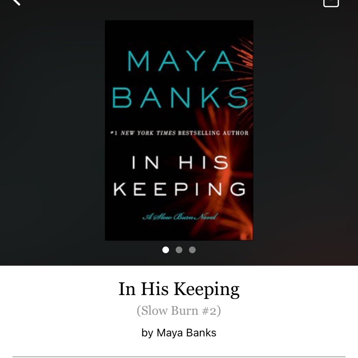 In His Keeping by Maya Banks

#InHisKeeping by #MayaBanks #6283 #40chapters #432pages #432of400 #series #audiobook #69for18 #11houraudiobook #SlowBurnSeries #Houston #AriAndBeau #Book2of6 #april2024 #clearingoffreadingshelves #whatsnext #readitquick