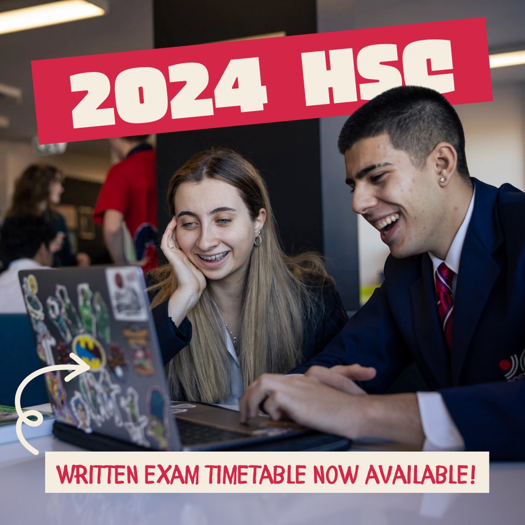 The 2024 HSC written exam timetable is now available! I encourage students to continue looking after your mental health and wellbeing; take breaks, stay connected with your peers, find time for the things you love and reach out for support if you need to.