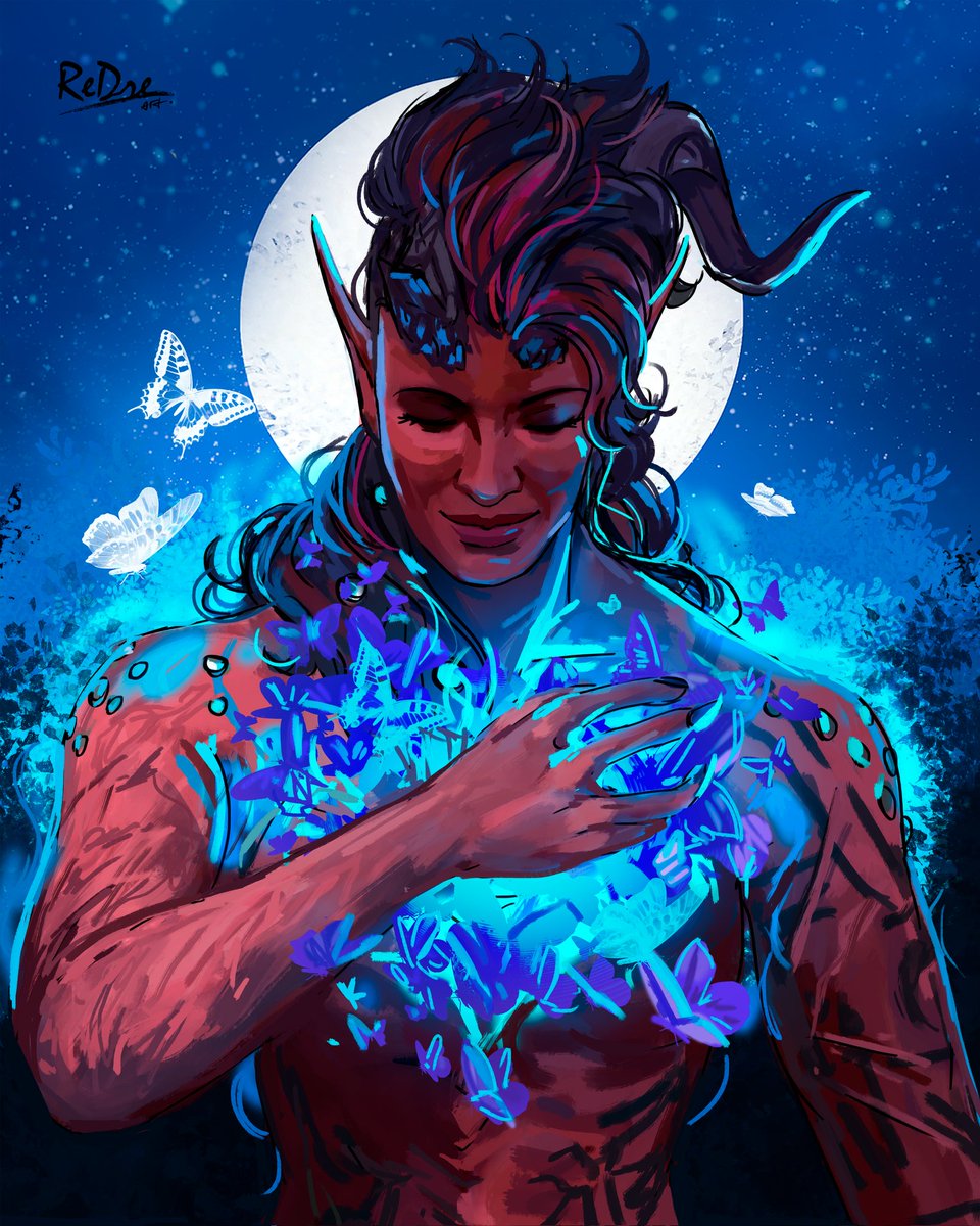 ReDreArt's tweet image. Happiness is a butterfly 🦋
Todays warmup before work 🩵
#Karlach #BaldursGate3