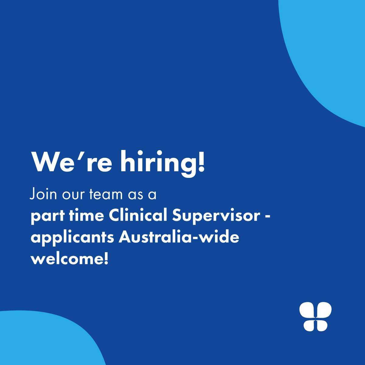 We’re #hiring! Join Aus' largest #notforprofit supporting people with eating disorders as a part time Clinical Supervisor. We're seeking an experienced healthcare professional with postgrad quals in #psychology, #socialwork or other #mentalhealth quals ⬇️ butterfly.org.au/who-we-are/car…