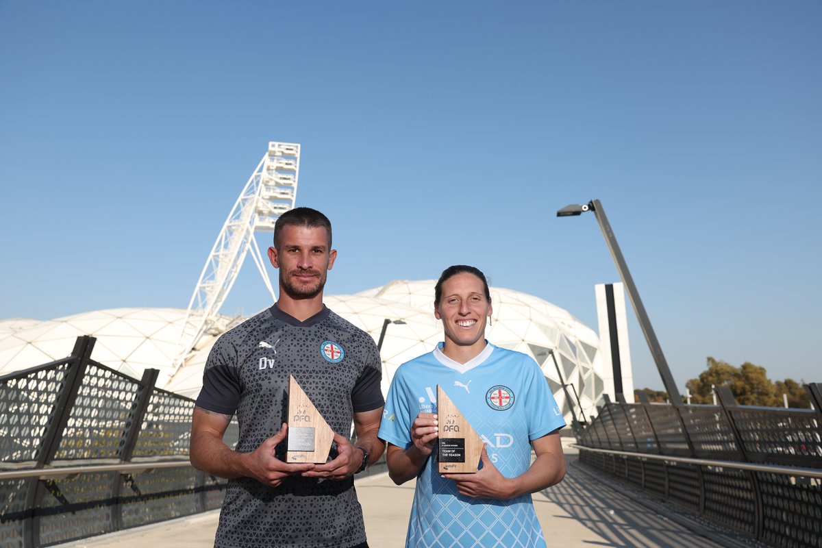 “It’s been an amazing season for us at City and Dario has led us so well. Super proud of him and it’s great to be in it myself.” Ahead of this Saturday’s A-League Women’s Grand Final, @MelbourneCity's Dario Vidosic and Rebekah Stott were named as part of the 2023-24 PFA Team of…